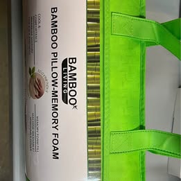 Bamboo Pillowcase Memory Foam Pillow - Hypoallergenic Cooling Pillow with Bamboo Cover