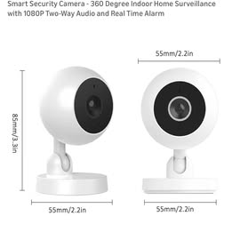 Smart Security Camera - 360 Degree Indoor Home Surveillance with 1080P Two-Way Audio & Real Time Alarm