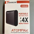Trianium ATOMPAK 10400mAh Portable Battery Pack - 4X More Power Rechargeable External Battery