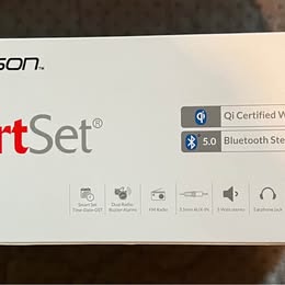 Emerson SmartSet Alarm Clock Radio - ER100120 with Qi Wireless Charging & Bluetooth Speaker