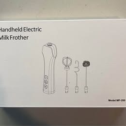 Handheld Electric Milk Frother - Model MF-100 with Multiple Attachments
