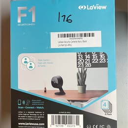 LaView F1 Security Camera 4-Pack - 1080P HD WiFi Indoor Cameras with Night Vision & Motion Detection