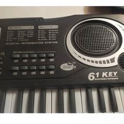 61-Key Electronic Keyboard - Musical Information System with Built-in Speakers & Stand