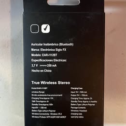 FX EAR-1112BT True Wireless Earbuds - V5.3 Bluetooth Earbuds with Charging Case