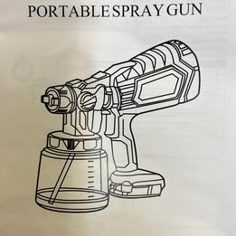 Li-Ion Portable Spray Gun - Professional Power Tool with 2 Batteries