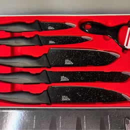 KUNSION 6-Piece Knife Set - Professional Kitchen Knives with Ceramic Peeler
