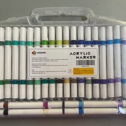 LIFLIFRE 96-Piece Acrylic Marker Set - Water Permanent Art Markers in Carrying Case