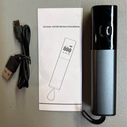 KSD-07 Portable Alcohol Tester - Rechargeable Breathalyzer with Digital Display