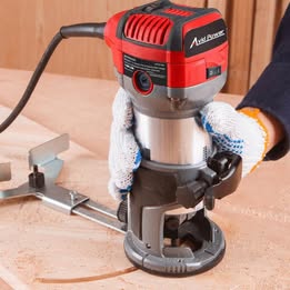 LiunxDromlc Wood Trimmer - 110V-127V 6.35mm Electric Hand Router Tool Kit with Carrying Case