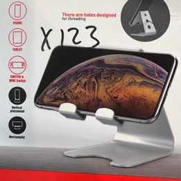 NCR Aluminum Phone Stand - Model Y123 Adjustable Desktop Holder