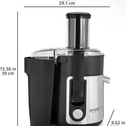 Amazon Basics Centrifugal Juicer - Wide Mouth Juice Extractor with 3-Inch Feed Chute