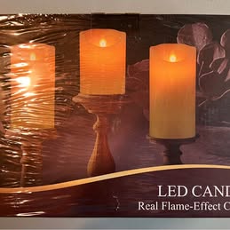LED Candle - Real Flame-Effect Flameless Candles (Set of 3)