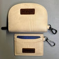 Wrangler Dual Pouch Wristlet Set - PU Leather Beige Wallet Organizer