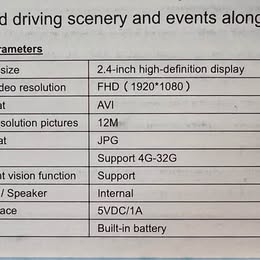 Dash Cam - 2.4" FHD 1080P Dual Camera Car DVR with Night Vision
