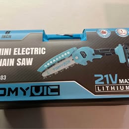 TOMYUIC Mini Electric Chain Saw - 21V Cordless Chainsaw with 2 Batteries