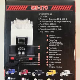 WS-570 Transforming Truck Bluetooth Speaker - Robot Truck Speaker with LED Lights
