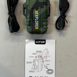 LCFUN Y195 Fashion Lighter - Rechargeable Electric Arc Lighter with Camouflage Design