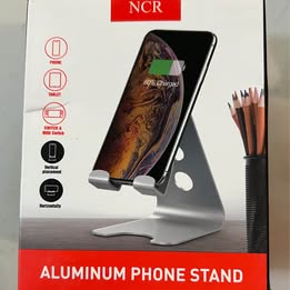 NCR Aluminum Phone Stand - Model Y123 Adjustable Desktop Holder