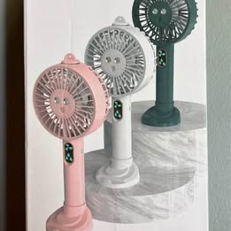 Portable Handheld Fan - Rechargeable Mini Fan with Smiley Face Design