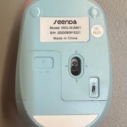 Seenda RWB-WMH1 Wireless Mouse - Rechargeable Silent Click Mouse (Blue/Pink)