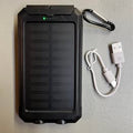 Solar Power Bank - Portable Solar Charger with Dual USB Ports & Carabiner