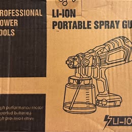 Li-Ion Portable Spray Gun - Professional Power Tool with 2 Batteries