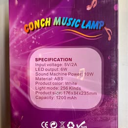 Conch Music Lamp - LED Bluetooth Speaker Night Light with Color Changing