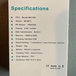 Smart Band Fitness Tracker - Heart Rate Monitor Activity Tracker - Open Box Like New