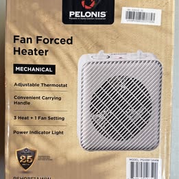 Pelonis Fan-Forced Ceramic Space Heater - 1500W Portable Room Heater (Open Box)