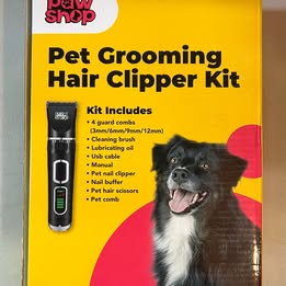 Paw Shop Pet Grooming Hair Clipper Kit - Complete Professional Grooming Set