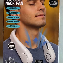 Personal Neck Fan - Hands-Free USB-C Rechargeable - Like New Open Box
