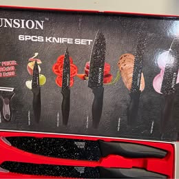 KUNSION 6-Piece Knife Set - Professional Kitchen Knives with Ceramic Peeler