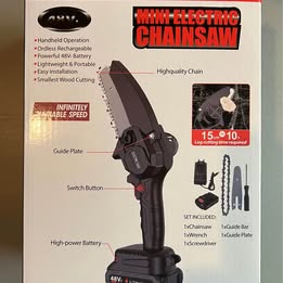 Mini Electric Chainsaw - Cordless Portable Chainsaw with Battery and Charger