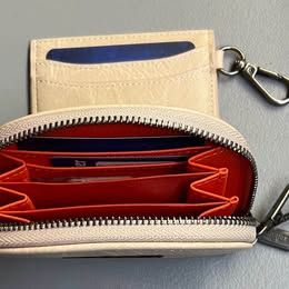 Wrangler Dual Pouch Wristlet Set - PU Leather Beige Wallet Organizer