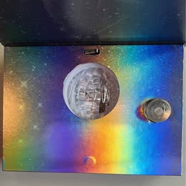 Starry Sky Projection Greeting Card Box - Unique Gift Presentation with Galaxy Light Display