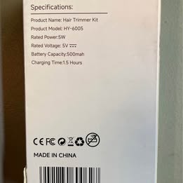 SEJOY Hair Trimmer Kit - Model HY-6005 Rechargeable Cordless Clipper