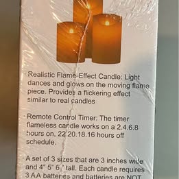 LED Candle - Real Flame-Effect Flameless Candles (Set of 3)