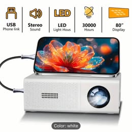 GTEQY YK14 LED Projector - Mini Portable Projector - Open Box Like New