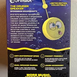 Nickelodeon SPEAQUAR The Cruiser SpongeBob Speaker - Limited Edition Waterproof