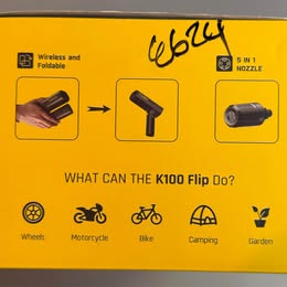 Fanttik K100 Flip Portable Pressure Washer - 174 PSI Cordless Multifunctional Cleaner