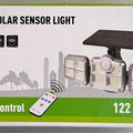 Solar Motion Sensor Light - 122 SMD LEDs with Remote Control - Open Box Like New