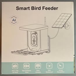 Smart Bird Feeder Camera - AI Bird Recognition Solar-Powered - Open Box Like New