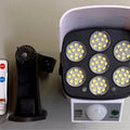Solar Motion Sensor Light - 122 SMD LEDs with Remote Control - Open Box Like New