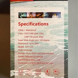 Full HD 1080P Sports Camera - Waterproof Wide-Angle Action Camera