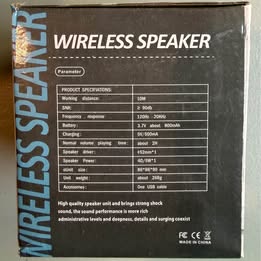 SH-309 Wireless Speaker - Compact Portable Bluetooth Speaker - Open Box Like New