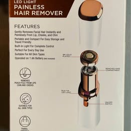 VIVITAR Simply Beautiful LED Light Hair Remover - Painless Facial Hair Trimmer