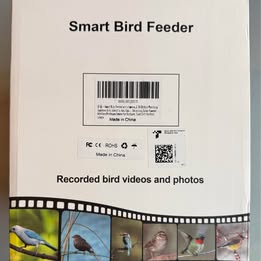 Smart Bird Feeder Camera - AI Bird Recognition Solar-Powered - Open Box Like New