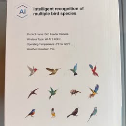 Smart Bird Feeder Camera - AI Bird Recognition Solar-Powered - Open Box Like New