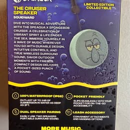 Nickelodeon SPEAQUAR The Cruiser SpongeBob Speaker - Limited Edition Waterproof