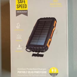 Portable Solar Power Bank - Outdoor Protection Charger with LED Flashlight